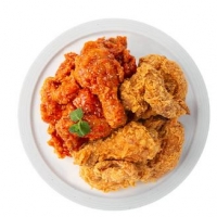 양념반 + 후라이드반