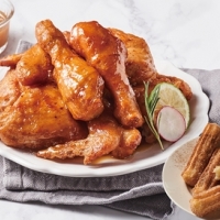 땅콩카라멜치킨＋시나몬츄러스（4ea） 세트